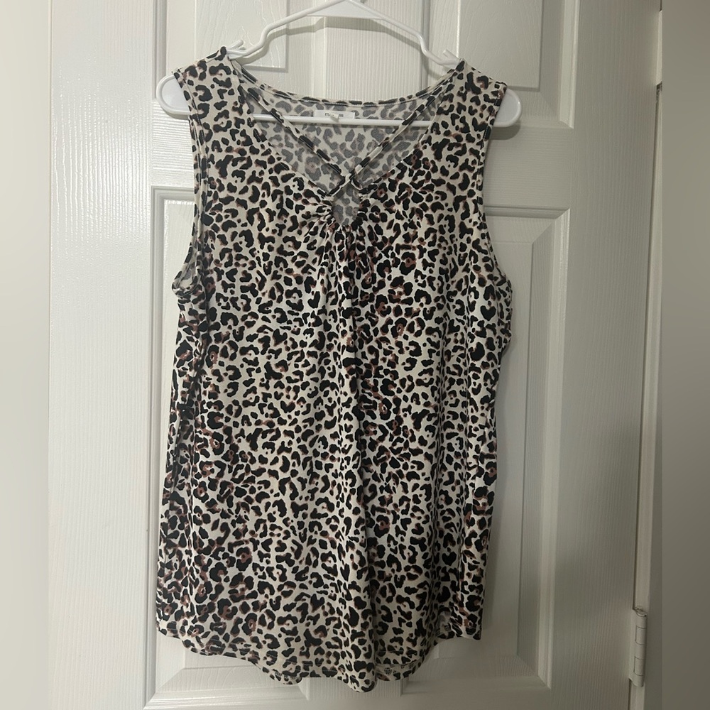 Maurices Leopard Print Sleeveless Top Size Large